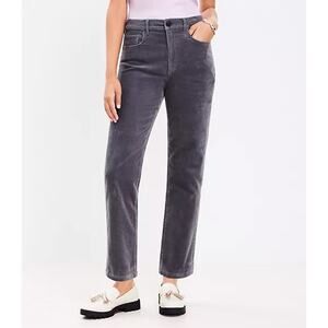 Loft Ann Taylor Corduroy Pants Women’s Size 29/8 Straight Gray Cotton Stretch